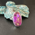 Southwestern Navajo Purple Mojave Turquoise Ring | Sterling Silver | Sz 10 | 15778