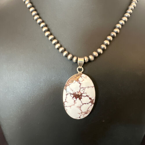 Navajo Wild Horse Necklace Pendant | Sterling Silver | Authentic Native American Handmade | 15724