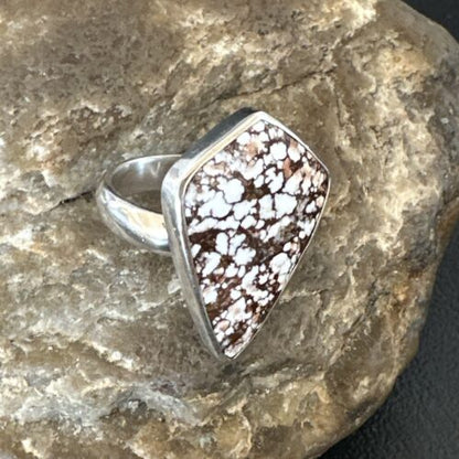 Men's & Women's Wild Horse Turquoise Ring | Navajo Sterling Silver | Sz 7 | Authentic Native American Handmade | 17259