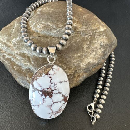 Navajo Wild Horse Necklace Pendant | Sterling Silver | Authentic Native American Handmade | 15724