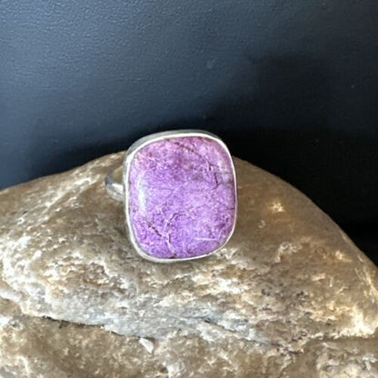 Women's Southwestern Sterling Silver Purple Sugilite Ring | Sz 10 | 17559