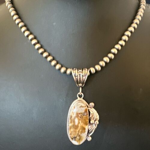 Navajo Wild Horse Necklace Pendant | Sterling Silver | Authentic Native American Handmade | 16990