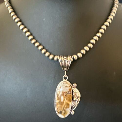Navajo Wild Horse Necklace Pendant | Sterling Silver | Authentic Native American Handmade | 16990