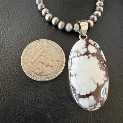 Navajo Wild Horse Necklace Pendant | Sterling Silver | Authentic Native American Handmade | 15718