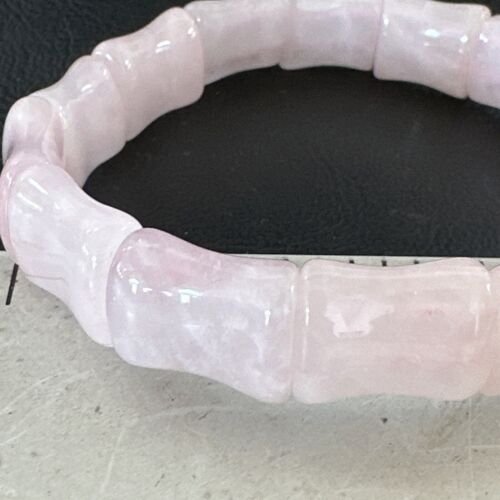 Navajo Pink Quartz Stretch Bracelet | Authentic Native American Handmade | 16945