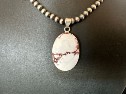Navajo Wild Horse Necklace Pendant | Sterling Silver | Authentic Native American Handmade | 15727
