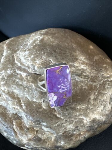Southwestern Navajo Purple Mojave Turquoise Ring | Sterling Silver | Sz 6 | 15611 - Masha USA