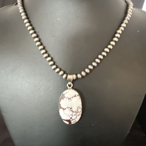 Navajo Wild Horse Necklace Pendant | Sterling Silver | Authentic Native American Handmade | 15719