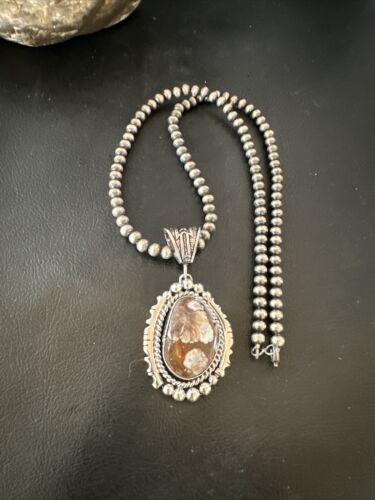 Navajo Wild Horse Necklace Pendant | Sterling Silver | Authentic Native American Handmade | 16754