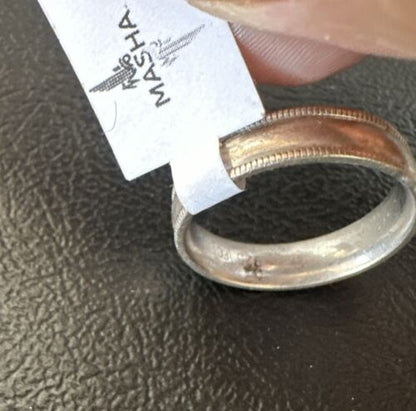 Navajo Sterling Silver Wedding Band | Sz 7.5 | Authentic Native American Handmade | 14275