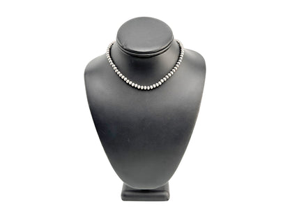 4mm Sterling Silver Navajo Pearls | Authentic Native American Handmade Necklace | Length 14"-96" - Masha USA