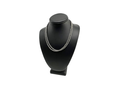 5mm Sterling Silver Navajo Pearls | Authentic Native American Handmade Necklace | Length 14"-96"