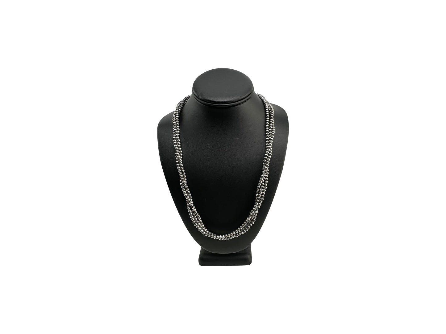 5mm Sterling Silver Navajo Pearls | Authentic Native American Handmade Necklace | Length 14"-96"