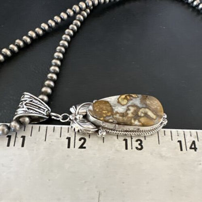 Navajo Wild Horse Necklace Pendant | Sterling Silver | Authentic Native American Handmade | 16979