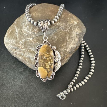 Navajo Wild Horse Necklace Pendant | Sterling Silver | Authentic Native American Handmade | 16988