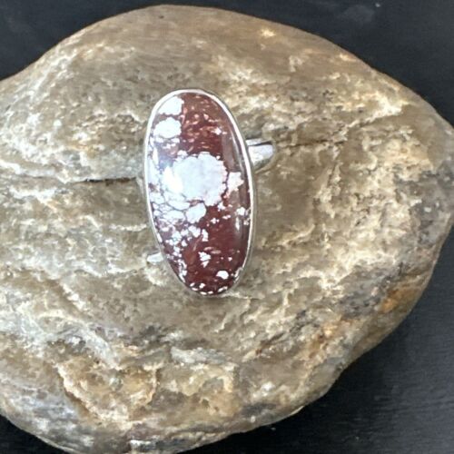 Men's & Women's Wild Horse Turquoise Ring | Navajo Sterling Silver | Sz 8 | 17359