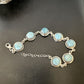 Navajo Blue Larimar Link Bracelet | Sterling Silver | 8" | Authentic Native American Handmade | 16077