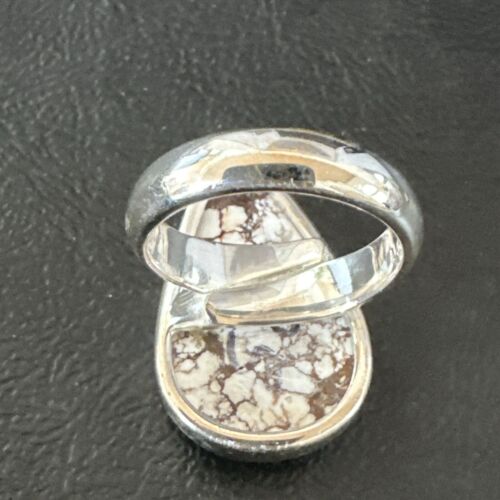 Men's and Women's Wild Horse Turquoise Ring | Navajo Sterling Silver | Sz 7 | 17363