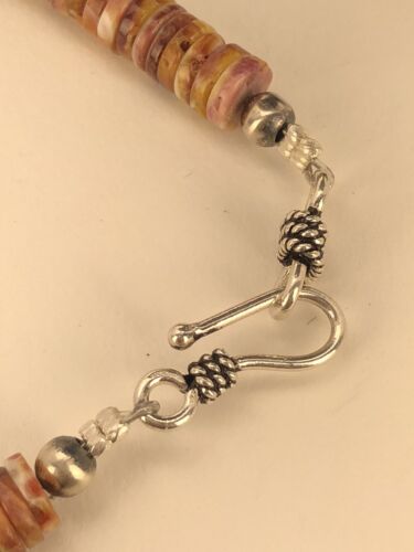 Navajo Purple Spiny Oyster Turquoise Necklace Pendant | Sterling Silver | Native American Handmade | 3066