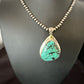 Men's Navajo Blue Spiderweb Turquoise Pendant Necklace | Sterling Silver | Authentic Native American Handmade | 16202