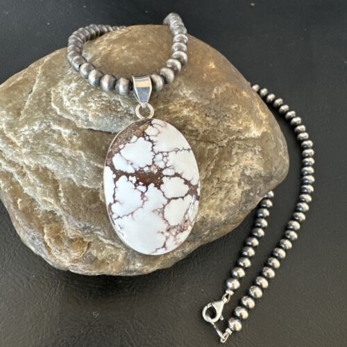 Navajo Wild Horse Necklace Pendant | Sterling Silver | Authentic Native American Handmade | 15724