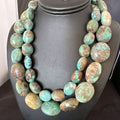 XXL Men's Chunky Spiderweb Turquoise Necklace | Navajo Sterling Silver | 21" | 16239