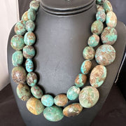 XXL Men's Chunky Spiderweb Turquoise Necklace | Navajo Sterling Silver | 21" | 16239
