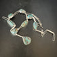 Navajo Blue Spiderweb Turquoise Lariat Necklace | Sterling Silver Pendant | 18" | 14959