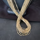 Gold Filled Heishi Tubes Necklace | 50 Strand | Liquid Sterling Silver | 30" | 17393