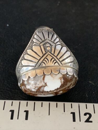 Southwestern Men's Wild Horse Turquoise Ring | Sterling Silver | Sz 8.5 | 13774