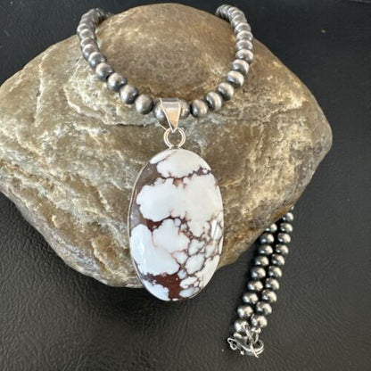 Navajo Wild Horse Necklace Pendant | Sterling Silver | Authentic Native American Handmade | 15719