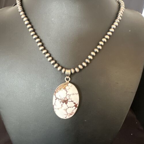 Navajo Wild Horse Necklace Pendant | Sterling Silver | Authentic Native American Handmade | 15724