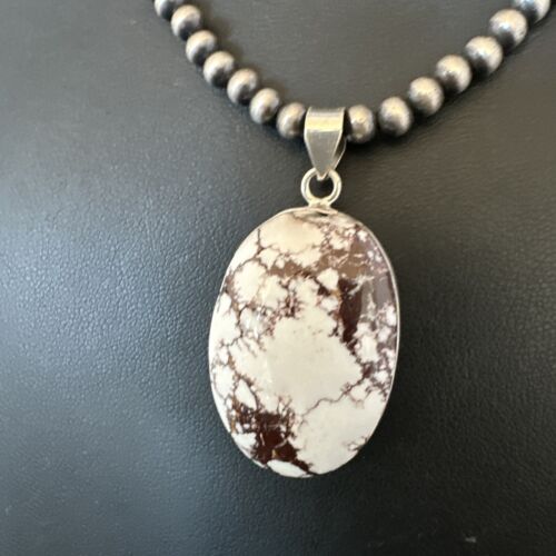 Navajo Wild Horse Necklace Pendant | Sterling Silver | Authentic Native American Handmade | 15723