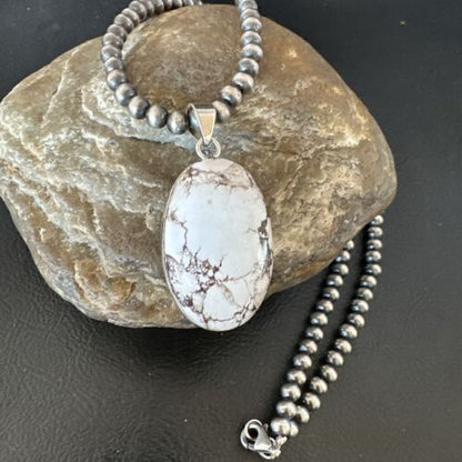 Navajo Wild Horse Necklace Pendant | Sterling Silver | Authentic Native American Handmade | 15721