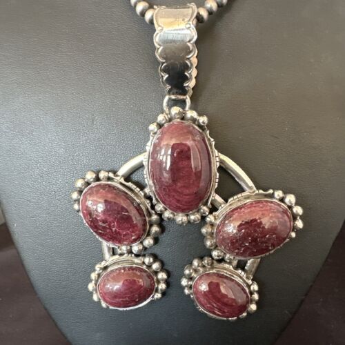 Navajo XL Purple Spiny Oyster Naja Pendant Necklace | Sterling Silver | 16100