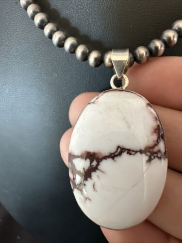 Navajo Wild Horse Necklace Pendant | Sterling Silver | Authentic Native American Handmade | 15727