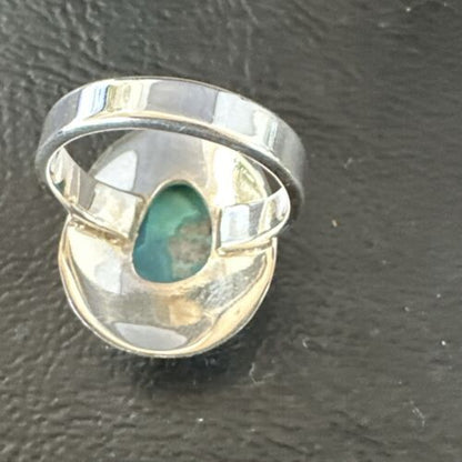 Sterling Silver Blue Kingman Turquoise Ring | Sz 7 | 17593