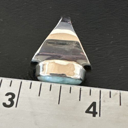 Navajo Blue Larimar Ring | Sterling Silver | Sz 7 | Authentic Native American Handmade | 17664
