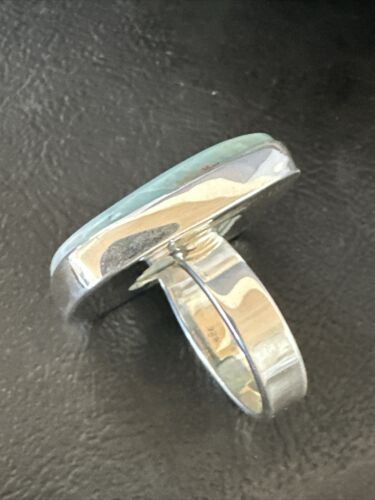 Navajo Blue Larimar Ring | Sterling Silver | Sz 9.5 | Authentic Native American Handmade | 17587