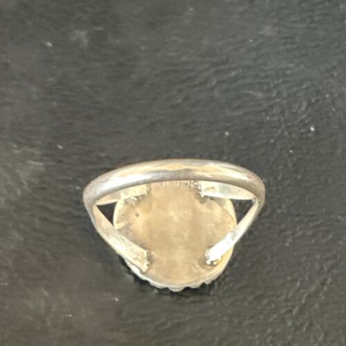 Navajo Blue Kingman Turquoise Pinkie Ring | Sterling Silver | Sz 8 | Authentic Native American Handmade | 15356