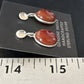 Navajo Burgundy Carnelian Dangle Earrings | Sterling Silver | Authentic Native American Handmade | 14924