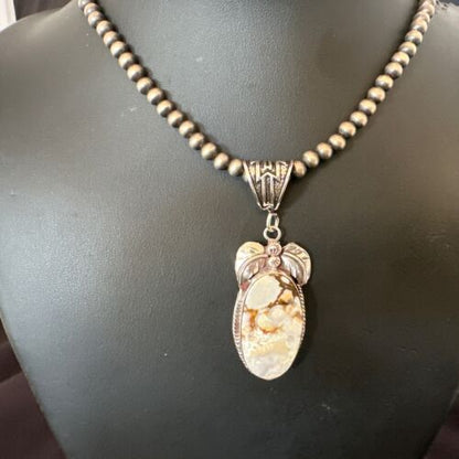 Navajo Wild Horse Necklace Pendant | Sterling Silver | Authentic Native American Handmade | 16942