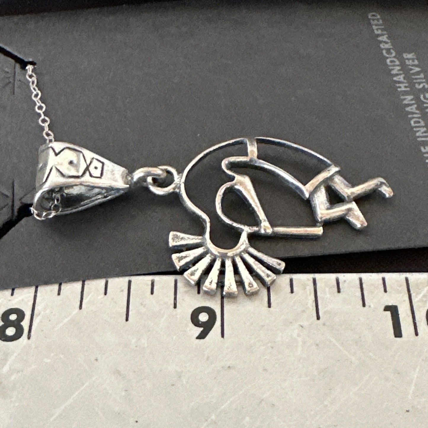 Native American Indian Kokopelli Navajo Sterling Silver Pendant 17966