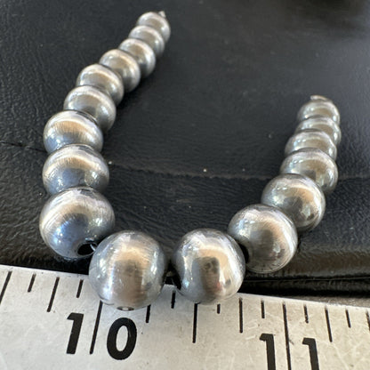 10mm Round Beads 7” Sterling Silver Beads  Bracelet 91007