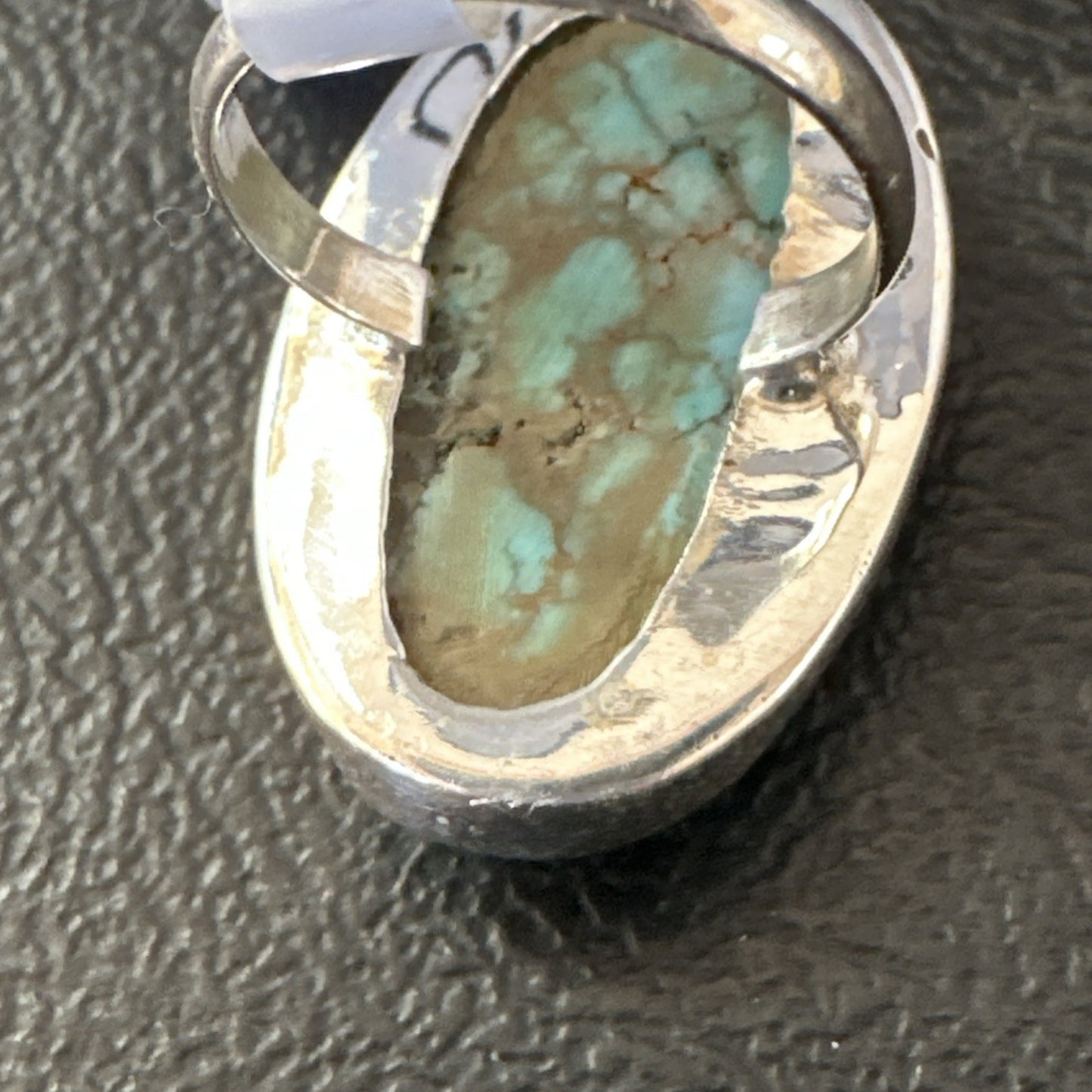 Blue Turquoise#8 Southwestern Sterling Silver Ring Size 5 19728