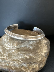 Women's Navajo 14K Gold Cuff Bracelet | Sterling Silver | Authentic Native American Handmade | 18200