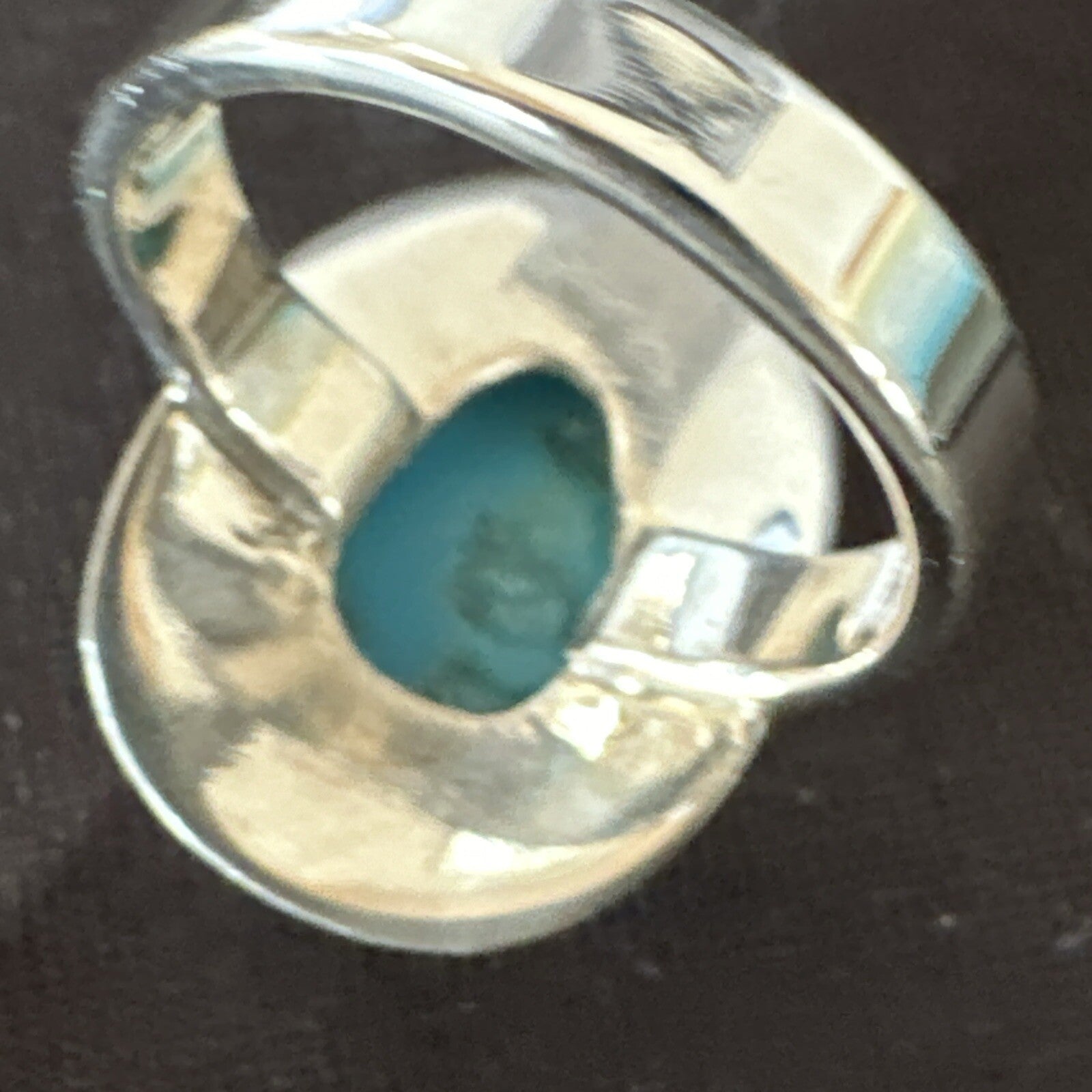 Southwestern Sterling Silver Blue Kingman Turquoise Ring Size 7 18511