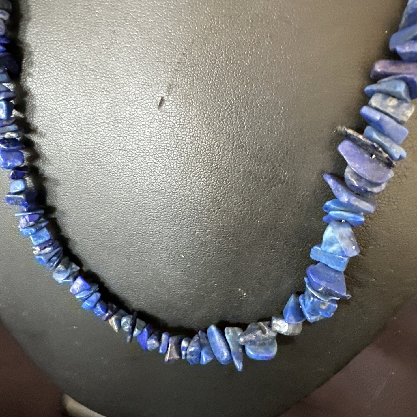 Mens Womens Lapis Lazuli Navajo Sterling Silver 20" Necklace 12903
