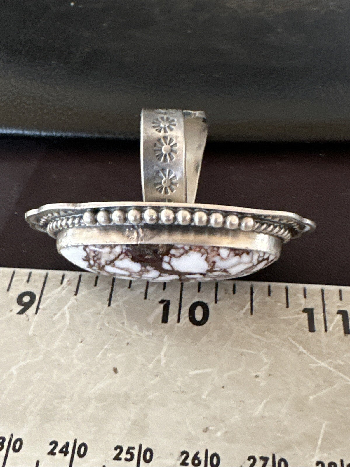 Mens Womens Wild Horse Turquoise Navajo Sterling Silver Ring Sz 8 18722