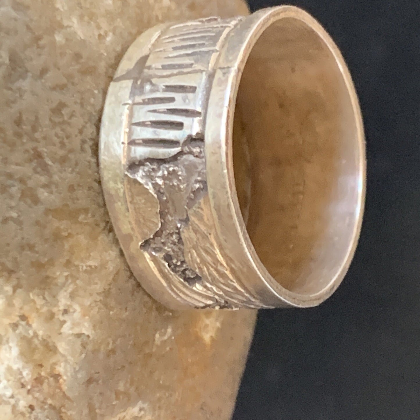 Native American Navajo Sterling Silver Pueblo Ring Size 10 11977N